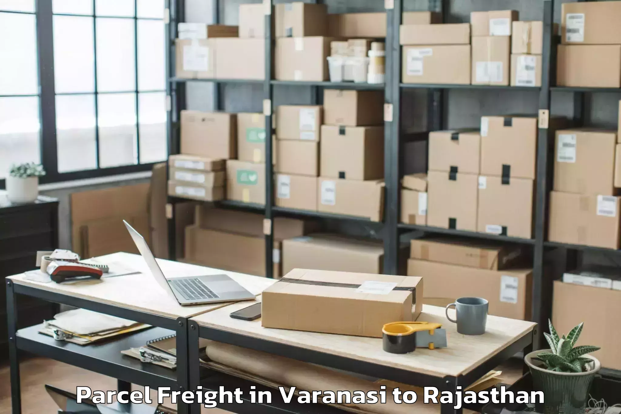 Book Varanasi to Raffles University Neemrana Parcel Freight Online